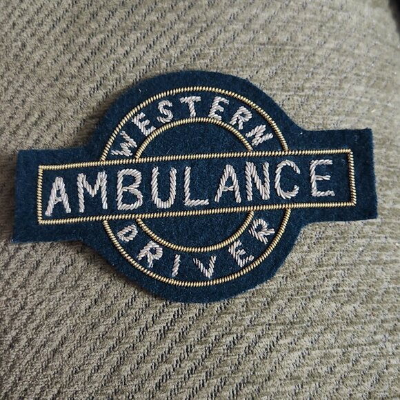 Vintage Embroidered Patch Western Ambulance Emergency Driver Green 4.5" - Picture 1 of 3